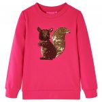 vidaXL Sweatshirt para Criança Rosa-choque 140 - 14178