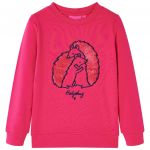 vidaXL Sweatshirt para Criança Rosa-brilhante 128 - 13537