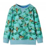 vidaXL Sweatshirt para Criança Verde-claro Mesclado 128 - 12412