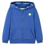 vidaXL Sweatshirt para Criança com Capuz e Fecho Azul Mesclado 92 - 11889