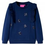 vidaXL Sweatshirt para Criança Azul-marinho 140 - 13743