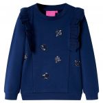 vidaXL Sweatshirt para Criança Azul-marinho 128 - 13742