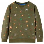 vidaXL Sweatshirt para Criança Cor Caqui 104 - 13130