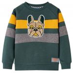 vidaXL Sweatshirt para Criança Verde-escuro 92 - 13089