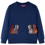 vidaXL Sweatshirt para Criança Azul-marinho 104 - 14160