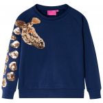 vidaXL Sweatshirt para Criança Azul-marinho 116 - 13496