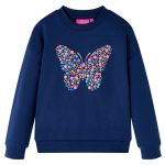 vidaXL Sweatshirt para Criança Azul-marinho 116 - 14061