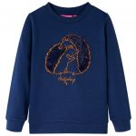vidaXL Sweatshirt para Criança Azul-marinho 104 - 13540