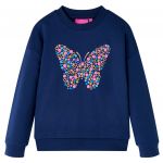 vidaXL Sweatshirt para Criança Azul-marinho 128 - 14062