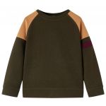 vidaXL Sweatshirt para Criança Cor Caqui-escuro e Camel 128 - 13392