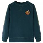 vidaXL Sweatshirt para Criança Verde-musgo 116 - 13396