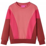 vidaXL Sweatshirt para Criança Blocos de Cores Rosa e Henna 92 - 13989