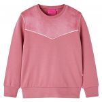 vidaXL Sweatshirt para Criança Design Retalhos de Veludo Cor Framboesa 92 - 14004