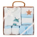 Interbaby Gift Set Baby First Laying 5 Units Beige,Azul 0-6 Meses