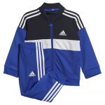 Adidas Tiberio 3 Stripes Colorblock Shiny Set Azul 9-12 Meses
