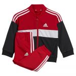 Adidas Tiberio 3 Stripes Colorblock Shiny Set Vermelho 12-24 Meses