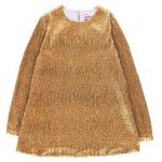 Boboli Knit Short Dress Dourado 12 Anos