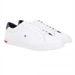 Tommy Hilfiger Essential Leather Detail Vulcanized Trainers Branco 41 Homem