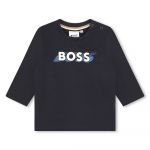Boss J05a23 Short Sleeve T-shirt Azul 24 Meses