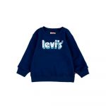 Levi´s ® Kids Poster Logo Crewneck Sweatshirt Azul 6 Meses