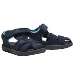 Timberland Nubble Leather Fisherman Toddler Sandals Azul 24 Rapaz