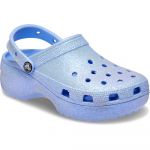 Crocs Classic Platform Glitter Clogs Azul 34-35 Mulher