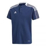 Adidas Tiro 21 Short Sleeve Polo Shirt Azul 9-10 Anos