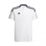 Adidas Tiro 21 Short Sleeve Polo Shirt Branco 9-10 Anos