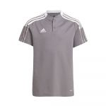 Adidas Tiro 21 Short Sleeve Polo Shirt Cinzento 5-6 Anos