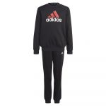 Adidas Essentials Big Logo Fleece Jogger Tracksuit Preto 7-8 Anos