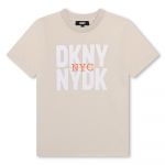 Dkny D60141 Short Sleeve T-shirt Beige 8 Anos