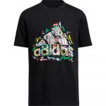 Adidas Pride Short Sleeve T-shirt Preto 8-9 Anos