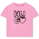Hugo G15125 Short Sleeve T-shirt Rosa 6 Anos