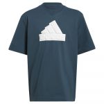 Adidas Future Icons Logo Piqué Short Sleeve T-shirt Azul 9-10 Anos