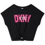 Dkny D35s79 Short Sleeve T-shirt Preto 14 Anos