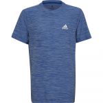 Adidas Heather Short Sleeve T-shirt Azul 9-10 Anos
