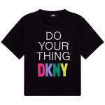 Dkny D35s31 Short Sleeve T-shirt Preto 6 Anos