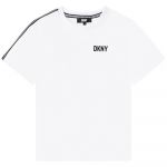 Dkny D25e18 Short Sleeve T-shirt Branco 10 Anos