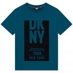 Dkny D25e10 Short Sleeve T-shirt Azul 10 Anos