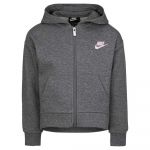 Nike Kids Club Fleece High Low Full Zip Sweatshirt Cinzento 6-7 Anos