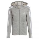 Adidas 3s Full Zip Sweatshirt Cinzento 7-8 Anos