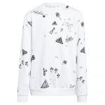 Adidas Brand Love Allover Print Crew Sweatshirt Branco 13-14 Anos