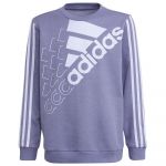 Adidas Logo Sweatshirt Roxo 8-9 Anos
