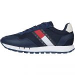 Tommy Jeans Retro Leather Runner Trainers Azul 45 Homem