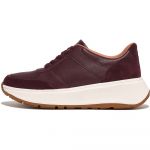 Fitflop F-mode Leather/suede Flatform Trainers Roxo 40 Mulher