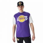 New Era Los Angeles Lakers Nba Color Insert Short Sleeve T-shirt Roxo XL Homem