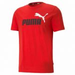 Puma Essential+ Logo Short Sleeve T-shirt Vermelho S Homem