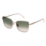 Óculos de Sol Furla Sfu714 Sunglasses Dourado Green Gradient Pink+ Silver Mirror / CAT2 Homem