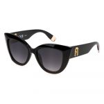 Óculos de Sol Furla Sfu711 Sunglasses Preto Smoke Gradient Smoke / CAT3 Homem