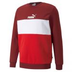Puma Essental+colorblock Crew Sweatshirt Vermelho XL Homem